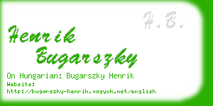 henrik bugarszky business card